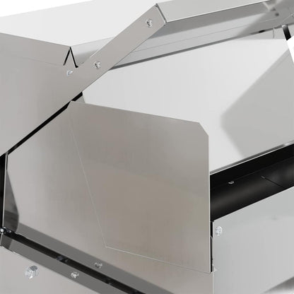 Hühnertretfeeder Silber 50 x 40 x 29 cm Verzinkter Stahl