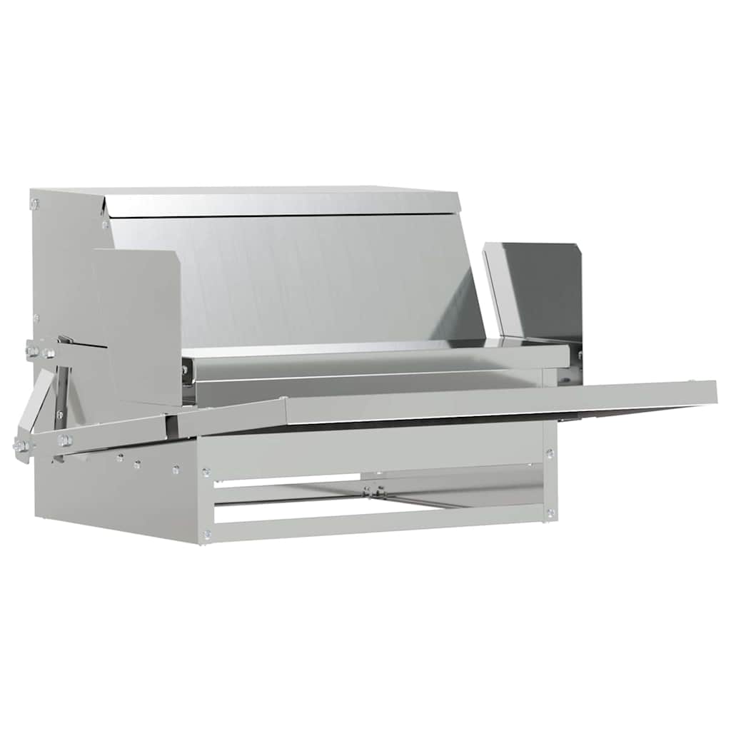 Hühnertretfeeder Silber 50 x 40 x 29 cm Verzinkter Stahl