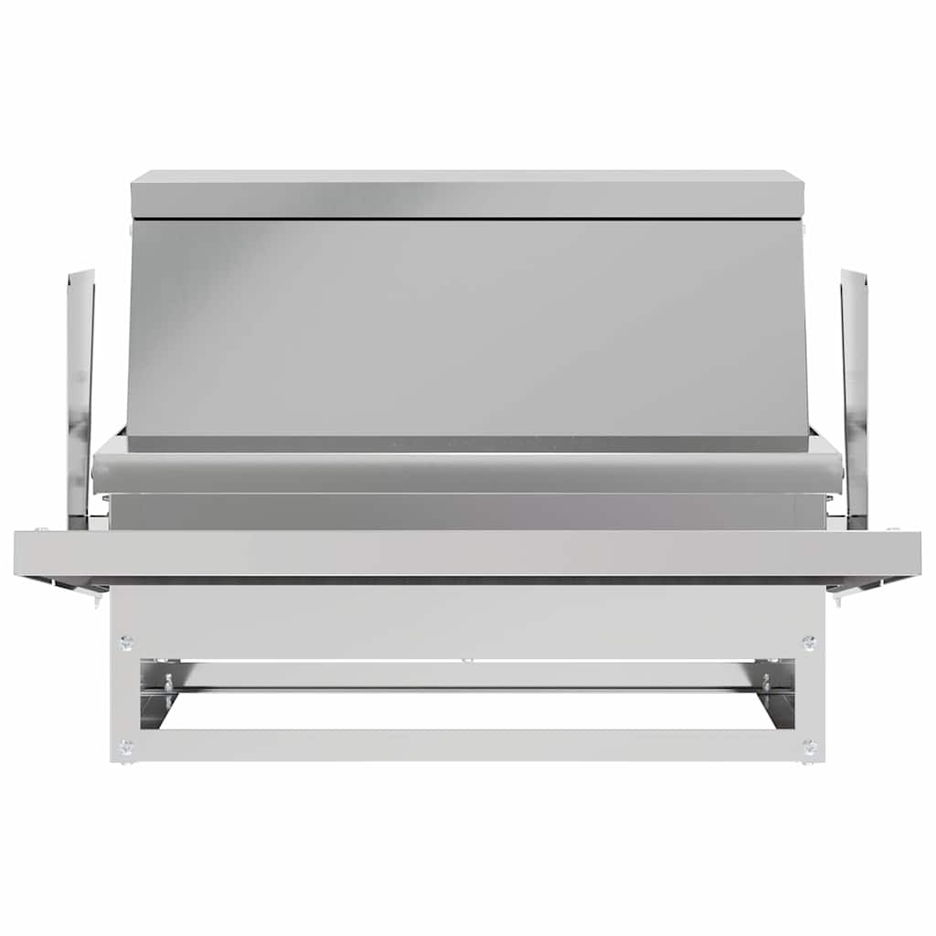 Hühnertretfeeder Silber 50 x 40 x 29 cm Verzinkter Stahl