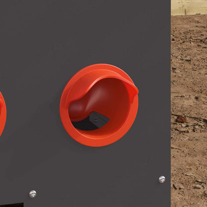 Hühnerfütterer 2 pcs Schwarz 60,5 x 29 x 51 cm