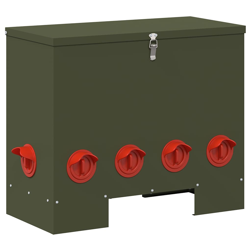 Hühnerfütterer 2 pcs Olive Grün 60,5 x 29 x 51 cm