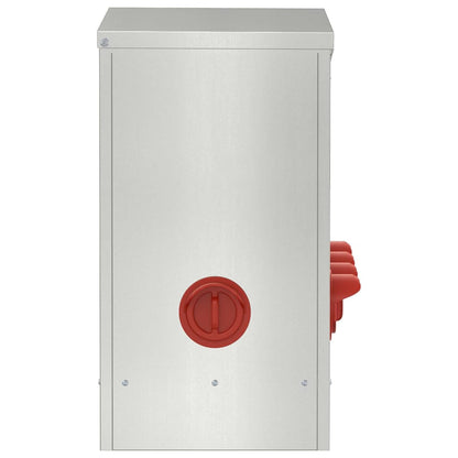 Hühnerfütterer 2 pcs Silber 60,5 x 29 x 51 cm Verzinkter Stahl