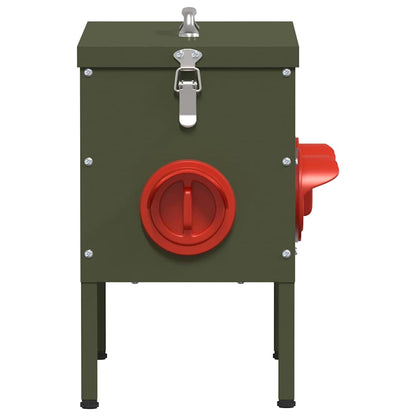 Hühnerfütterer 2 pcs Olive Grün 41,5 x 20,5 x 33 cm