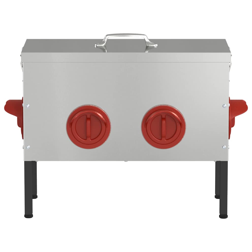 Hühnerfütterer 2 pcs Silber 41,5 x 20,5 x 33 cm