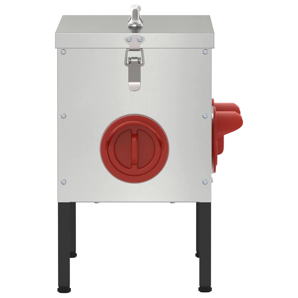 Hühnerfütterer 2 pcs Silber 41,5 x 20,5 x 33 cm