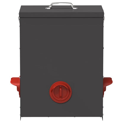 Hühnerfütterer 2 pcs Schwarz 32,5 x 20,5 x 43 cm