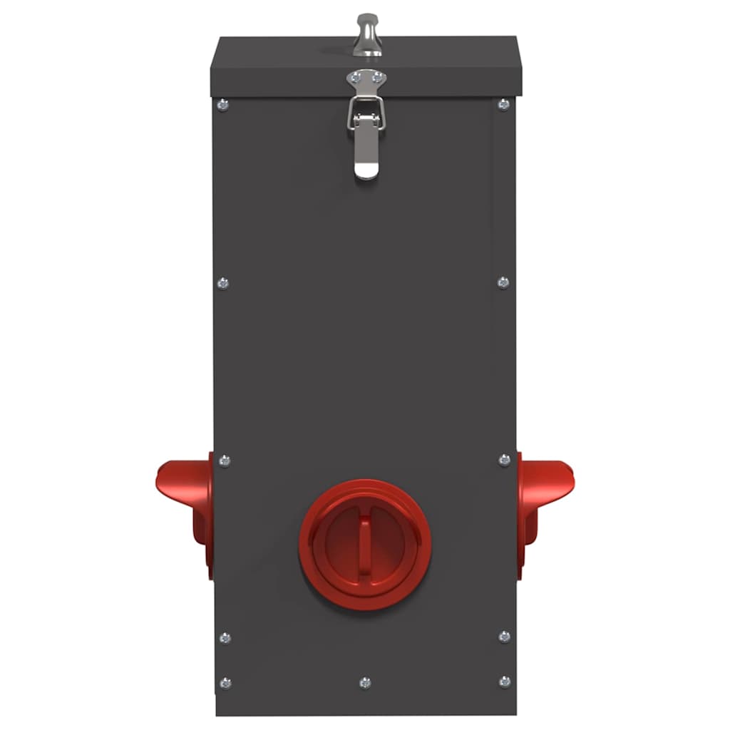 Hühnerfütterer 2 pcs Schwarz 32,5 x 20,5 x 43 cm