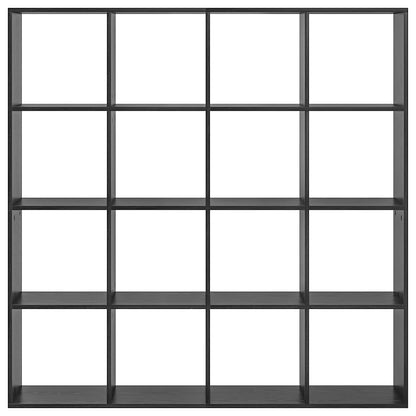 vidaXL Bücherregal Schwarz Eichen-Optik 137,5 x 29 x 137,5 cm