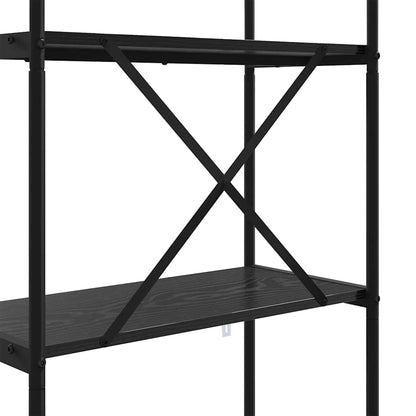 vidaXL Bibliothèque aspect chêne noir 80 x 30 x 183 cm Bois d'ingénierie