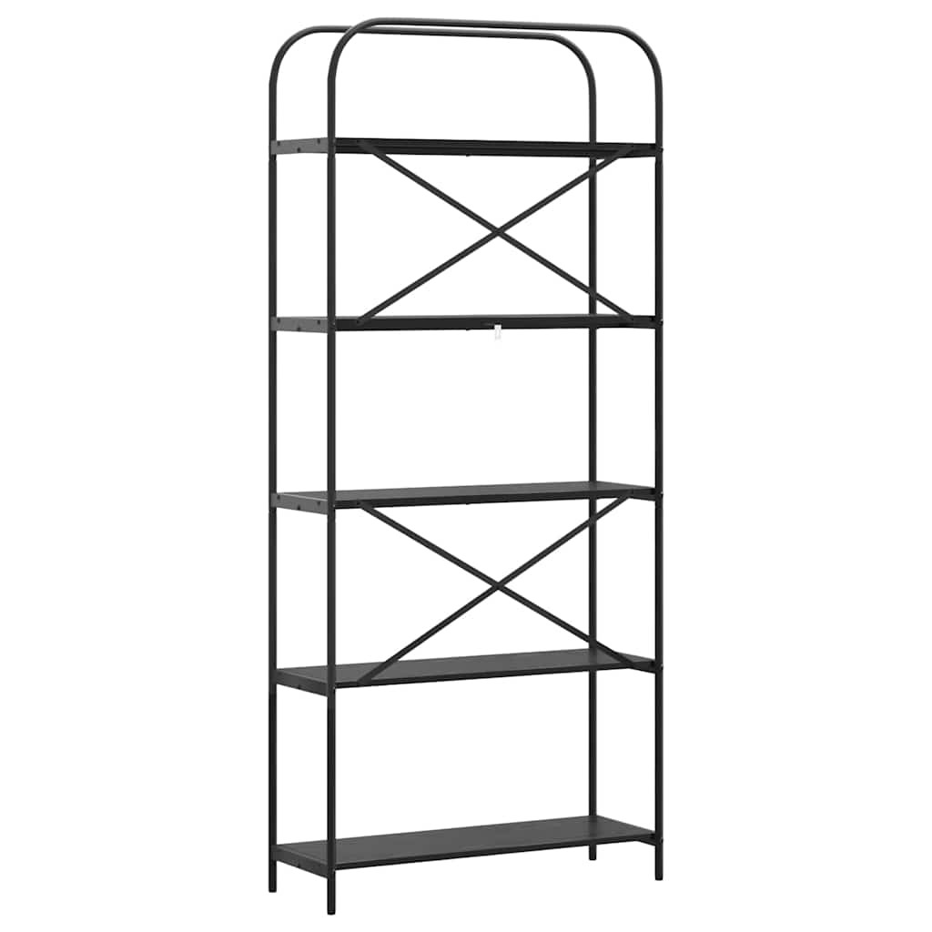 vidaXL Bibliothèque aspect chêne noir 80 x 30 x 183 cm Bois d'ingénierie