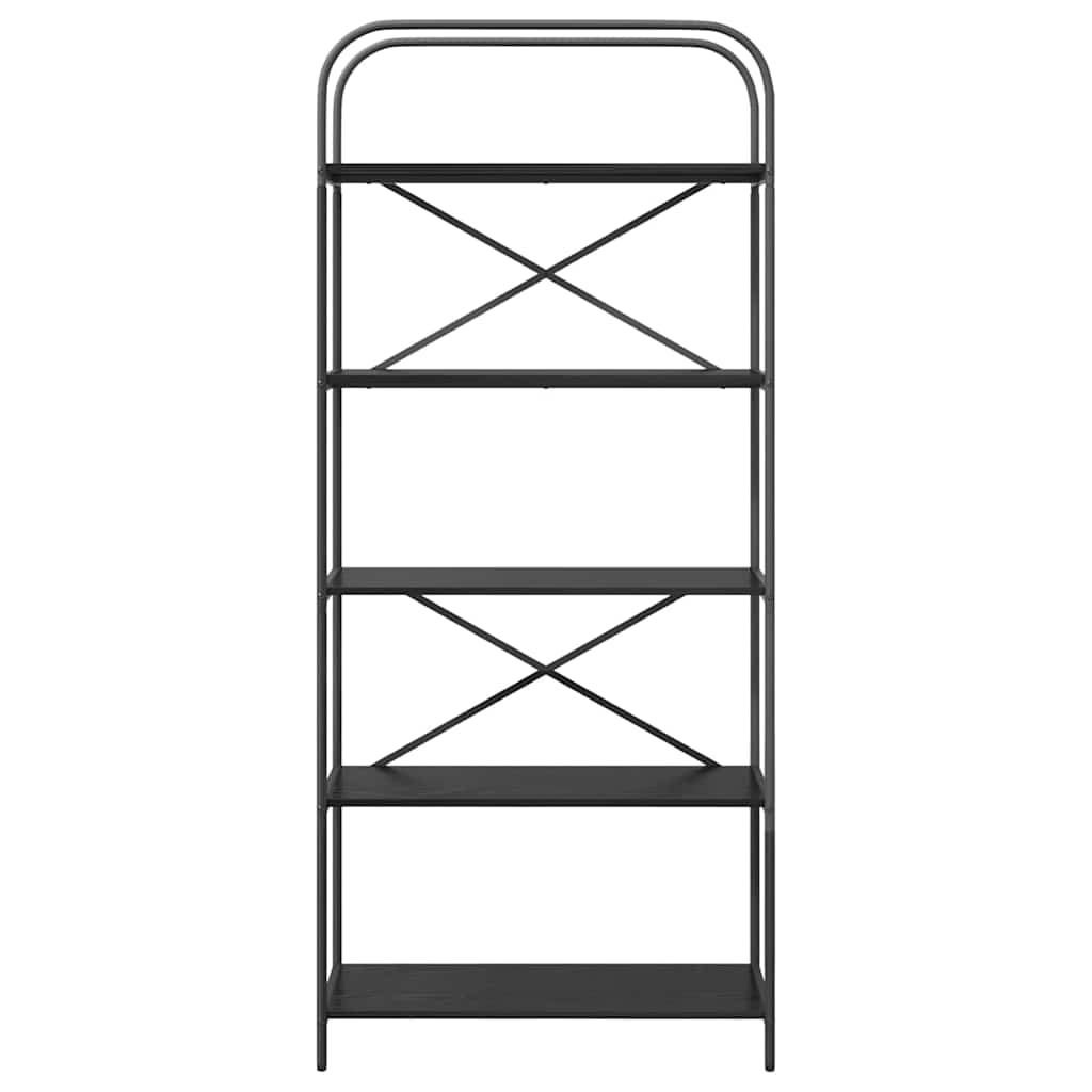 vidaXL Bibliothèque aspect chêne noir 80 x 30 x 183 cm Bois d'ingénierie