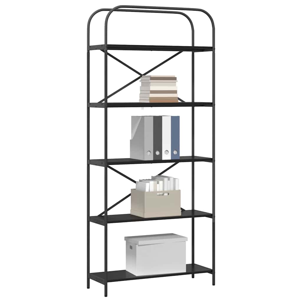 vidaXL Bibliothèque aspect chêne noir 80 x 30 x 183 cm Bois d'ingénierie