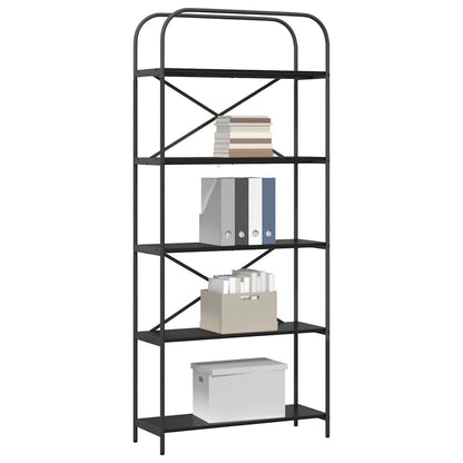 vidaXL Bibliothèque aspect chêne noir 80 x 30 x 183 cm Bois d'ingénierie