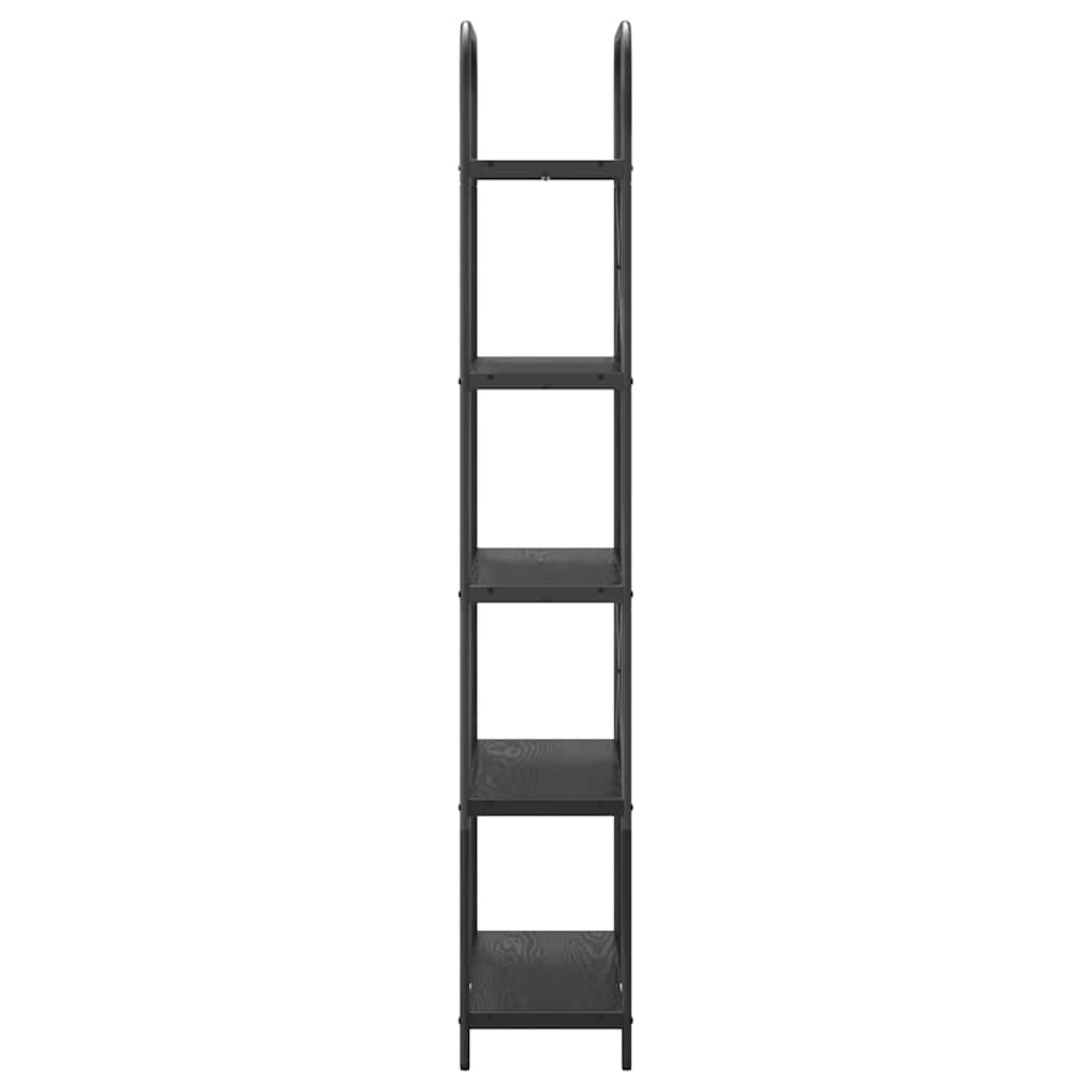 vidaXL Bibliothèque aspect chêne noir 80 x 30 x 183 cm Bois d'ingénierie