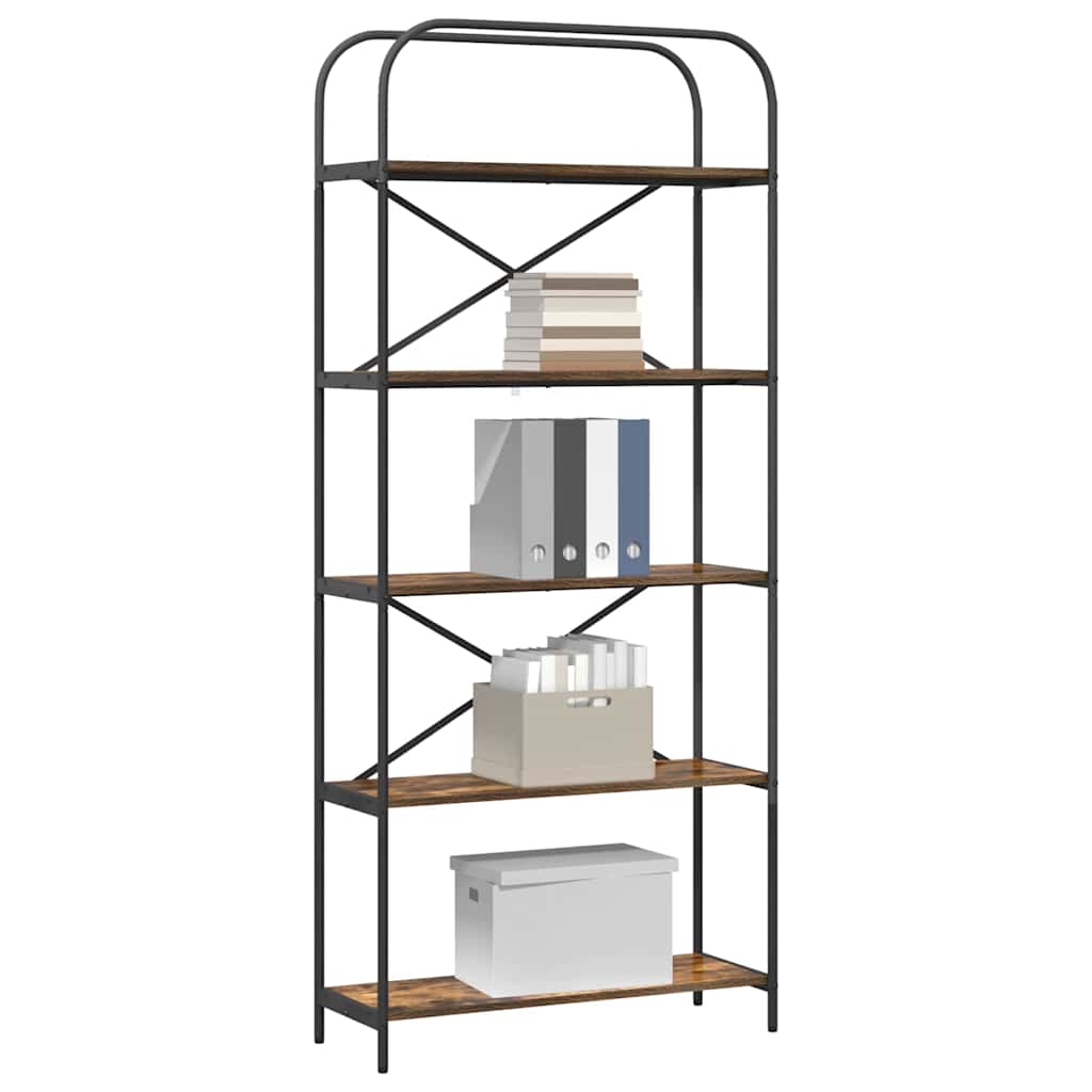 Bücherregal Geräucherte Eiche 80 x 30 x 183 cm Holzwerkstoff