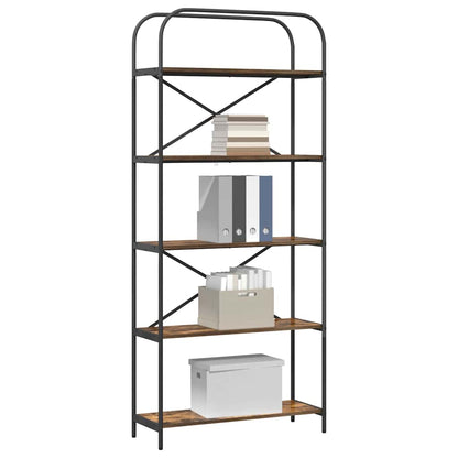 Bücherregal Geräucherte Eiche 80 x 30 x 183 cm Holzwerkstoff