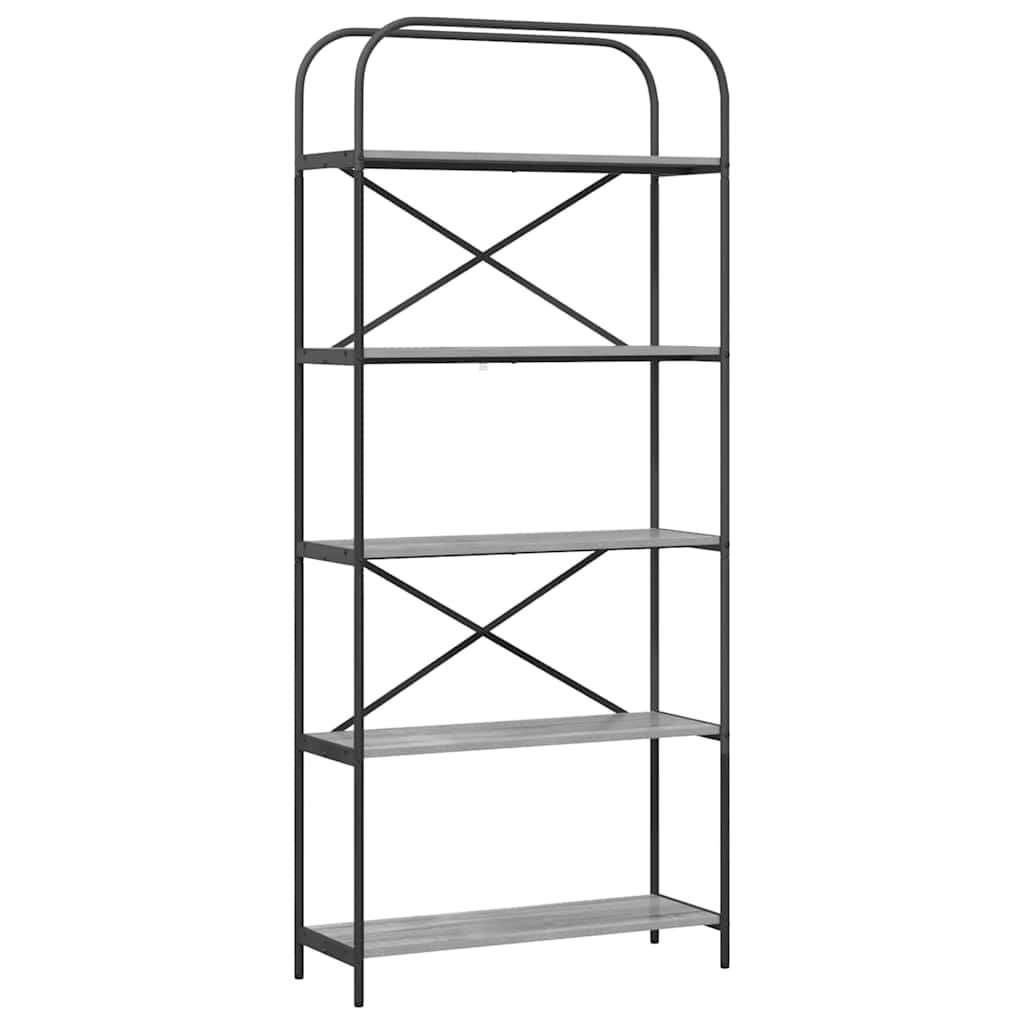 Bücherregal Graues Sonoma 80 x 30 x 183 cm Holzwerkstoff