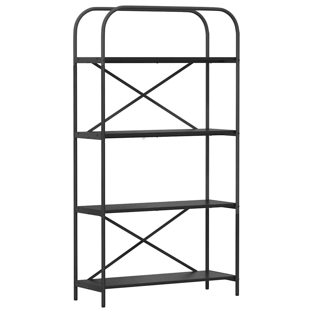 Bücherregal Schwarz Eichen-Optik 80 x 30 x 146 cm Holzwerkstoff