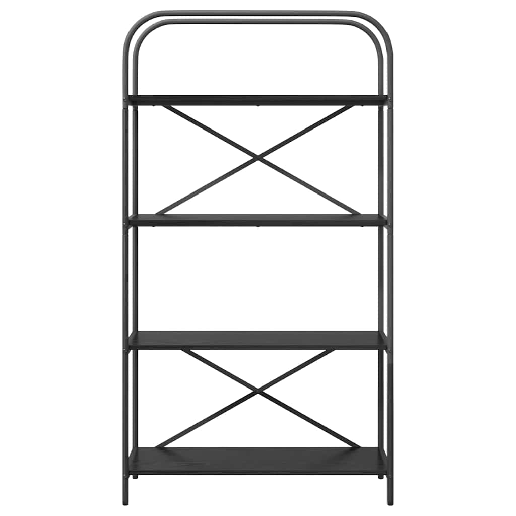 Bücherregal Schwarz Eichen-Optik 80 x 30 x 146 cm Holzwerkstoff