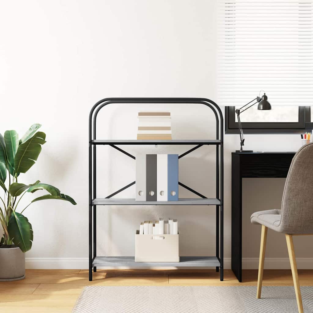 vidaXL Bücherregal Graues Sonoma 80 x 30 x 109 cm Holzwerkstoff