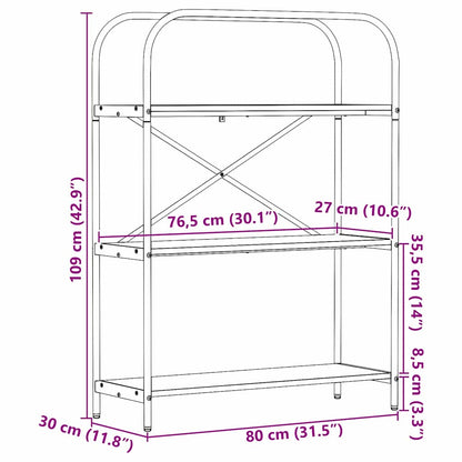 vidaXL Bücherregal Altholz 80 x 30 x 109 cm Holzwerkstoff