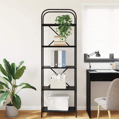 Bücherregal Schwarz Eichen-Optik 60 x 30 x 183 cm Holzwerkstoff