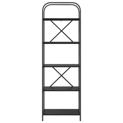 Bücherregal Schwarz Eichen-Optik 60 x 30 x 183 cm Holzwerkstoff
