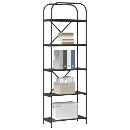 Bücherregal Schwarz Eichen-Optik 60 x 30 x 183 cm Holzwerkstoff