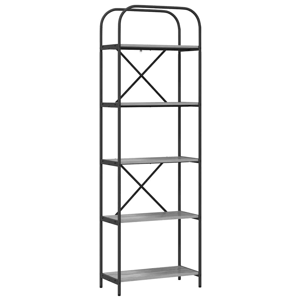 Bücherregal Graues Sonoma 60 x 30 x 183 cm Holzwerkstoff