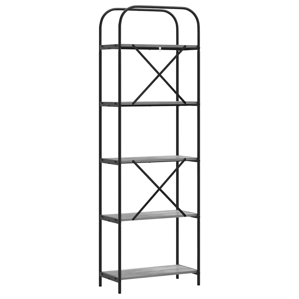 Bücherregal Graues Sonoma 60 x 30 x 183 cm Holzwerkstoff