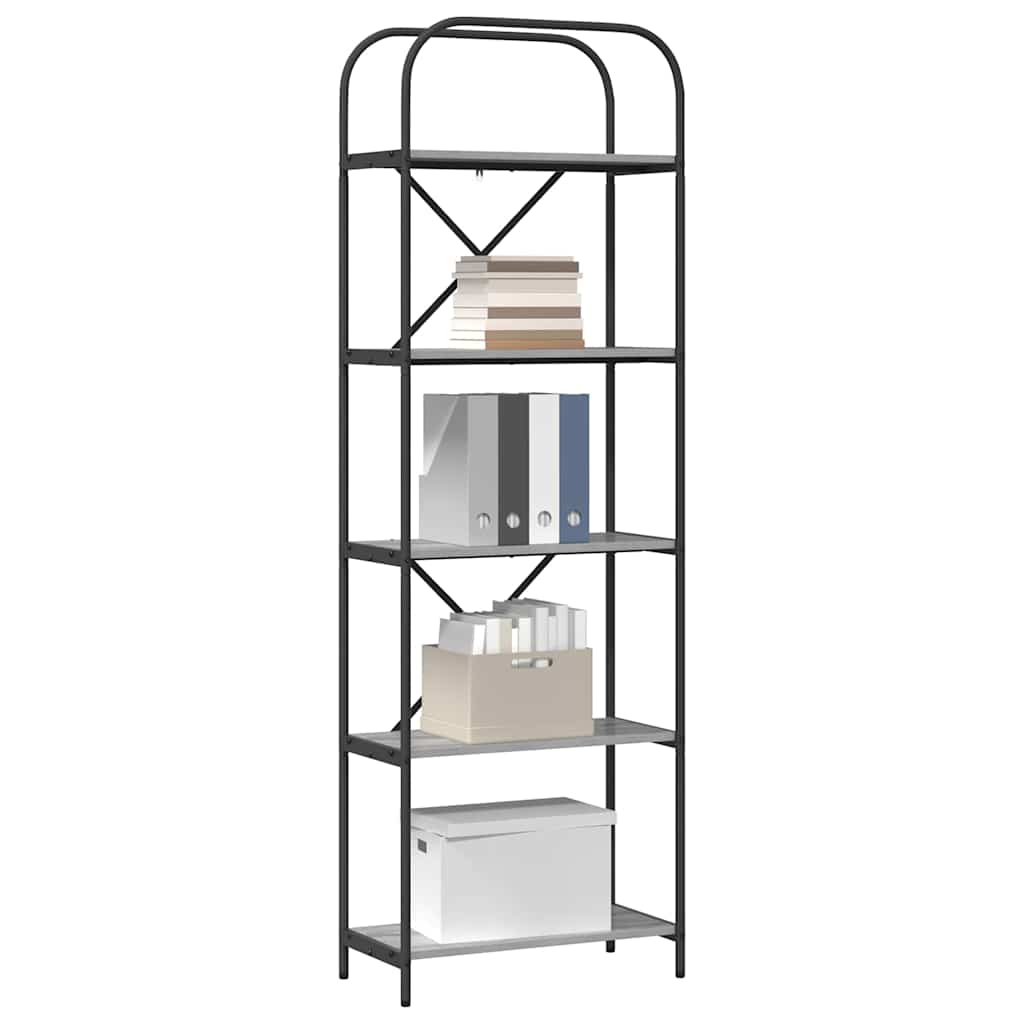 Bücherregal Graues Sonoma 60 x 30 x 183 cm Holzwerkstoff