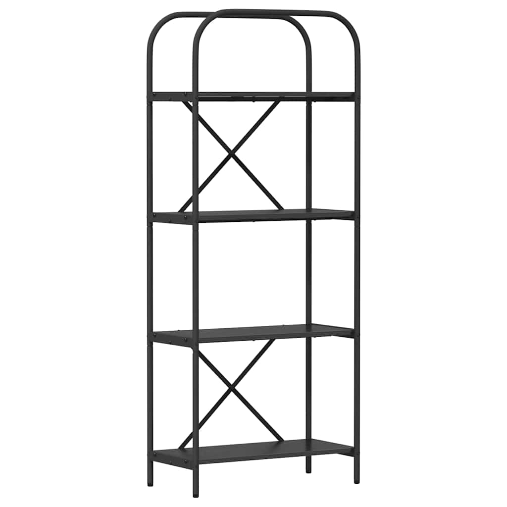 Bücherregal Schwarz Eichen-Optik 60 x 30 x 146 cm Holzwerkstoff