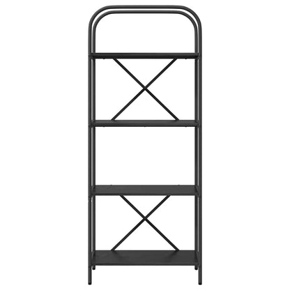 Bücherregal Schwarz Eichen-Optik 60 x 30 x 146 cm Holzwerkstoff