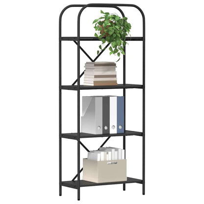 Bücherregal Schwarz Eichen-Optik 60 x 30 x 146 cm Holzwerkstoff