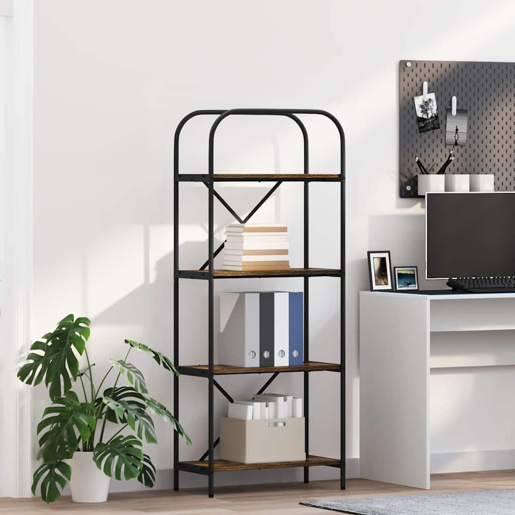 vidaXL Bücherregal Geräucherte Eiche 60 x 30 x 146 cm Holzwerkstoff
