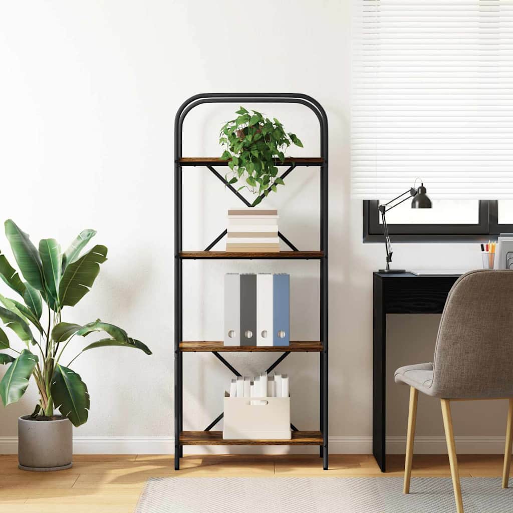 vidaXL Bücherregal Geräucherte Eiche 60 x 30 x 146 cm Holzwerkstoff