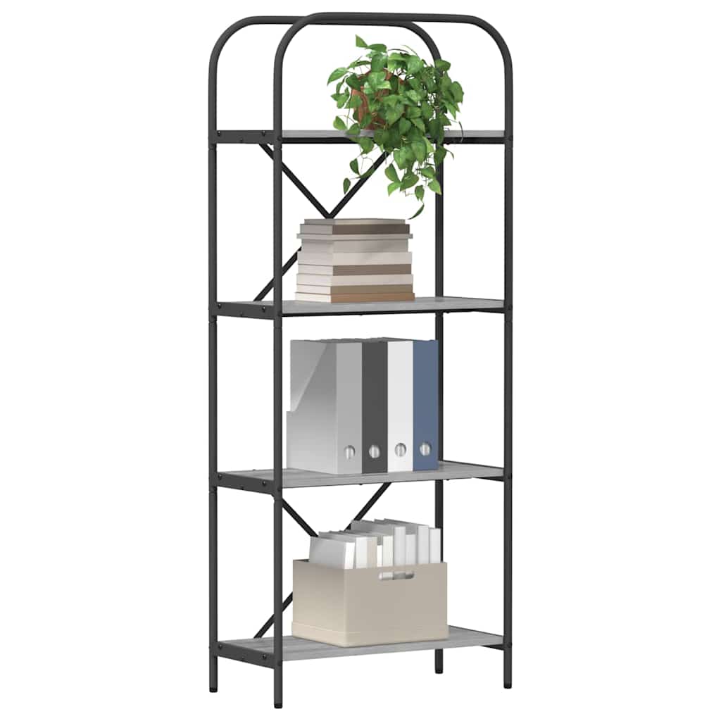 vidaXL Bibliothèque gris Sonoma 60 x 30 x 146 cm Aggloméré
