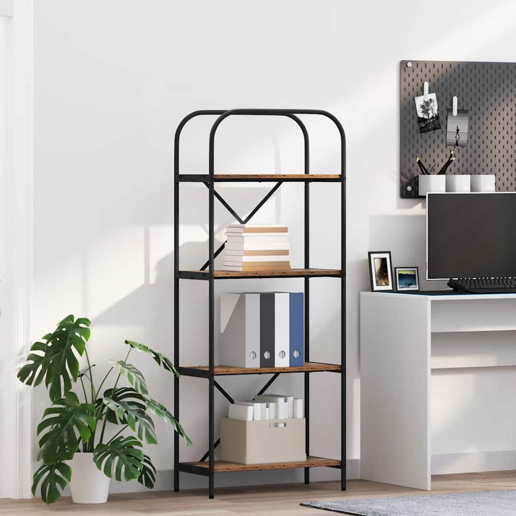 vidaXL Bibliothèque en bois de récupération 60 x 30 x 146 cm Bois d'ingénierie