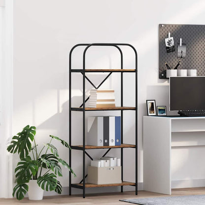 vidaXL Bibliothèque en bois de récupération 60 x 30 x 146 cm Bois d'ingénierie