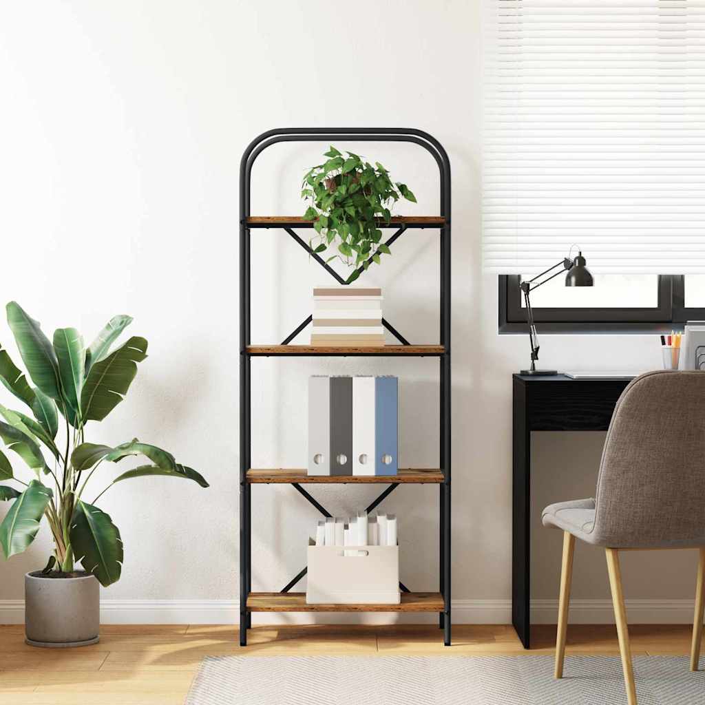 vidaXL Bibliothèque en bois de récupération 60 x 30 x 146 cm Bois d'ingénierie