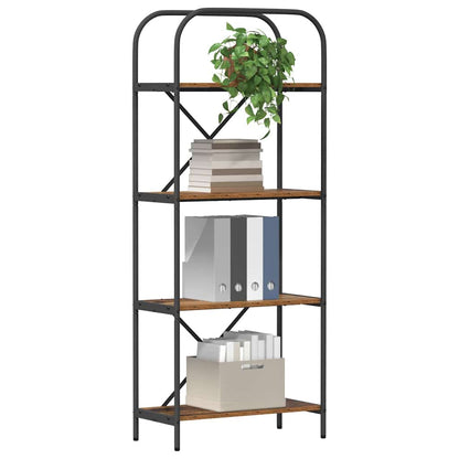 vidaXL Bibliothèque en bois de récupération 60 x 30 x 146 cm Bois d'ingénierie