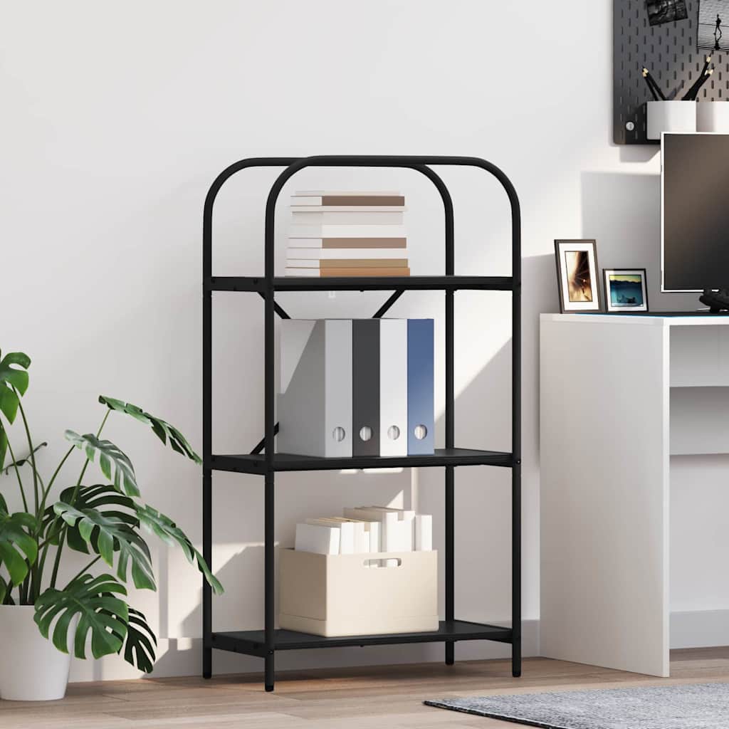 vidaXL Étagère à livres Noir effet chêne 60 x 30 x 109 cm Bois d'ingénierie