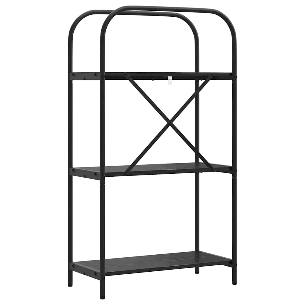 vidaXL Étagère à livres Noir effet chêne 60 x 30 x 109 cm Bois d'ingénierie