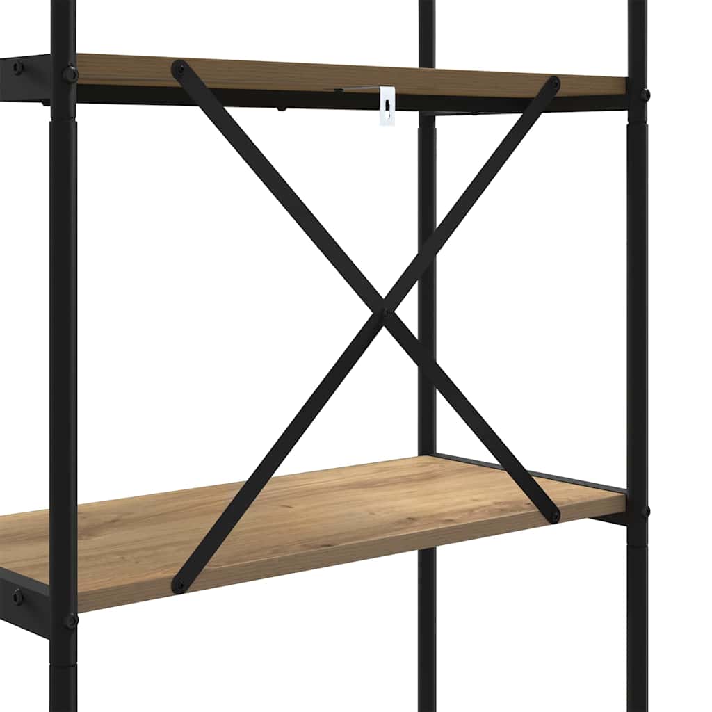 vidaXL Bibliothèque chêne artisan 60 x 30 x 109 cm, bois d'ingénierie