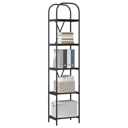 Bücherregal Schwarz Eichen-Optik 40 x 30 x 183 cm Holzwerkstoff