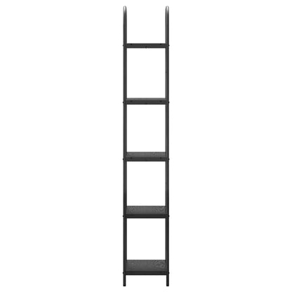 Bücherregal Schwarz Eichen-Optik 40 x 30 x 183 cm Holzwerkstoff