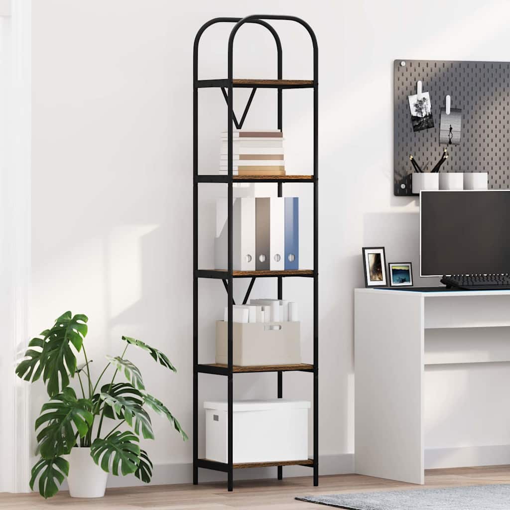 vidaXL Étagère à livres chêne fumé 40 x 30 x 183 cm Aggloméré