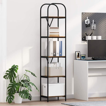 vidaXL Étagère à livres chêne fumé 40 x 30 x 183 cm Aggloméré