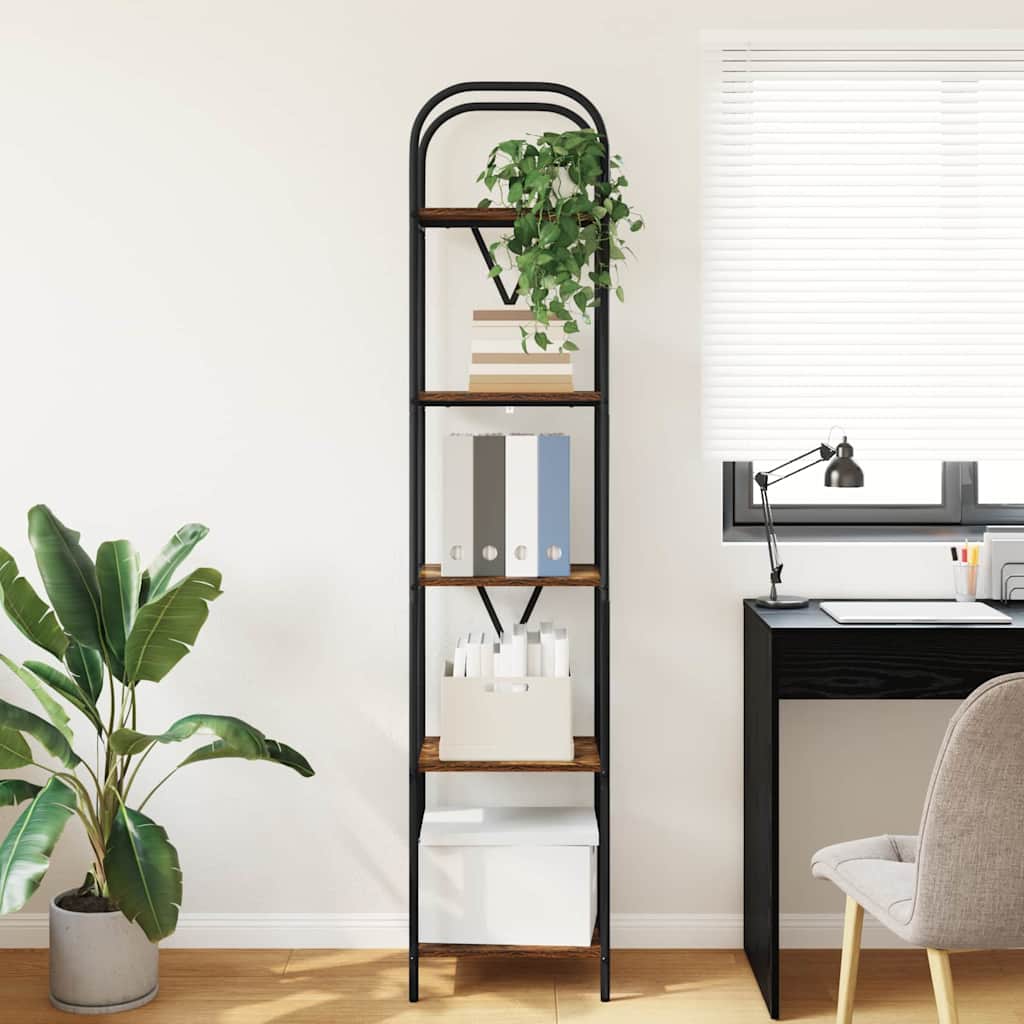 vidaXL Étagère à livres chêne fumé 40 x 30 x 183 cm Aggloméré