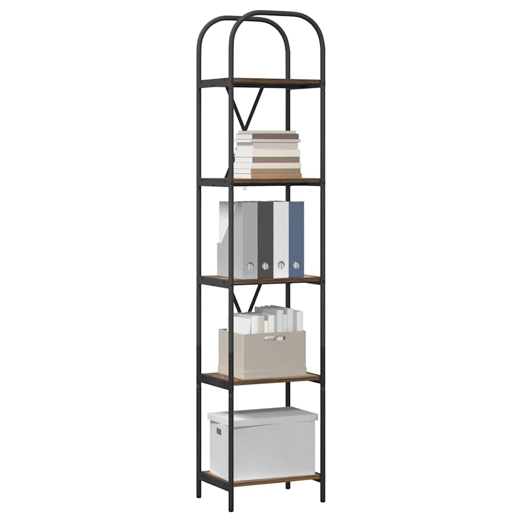 vidaXL Étagère à livres chêne fumé 40 x 30 x 183 cm Aggloméré